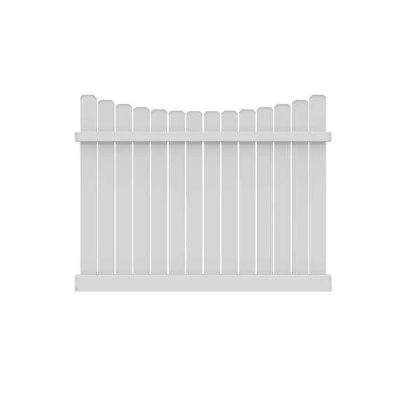 White Dog Ear Semi-Privacy Vinyl Hegn