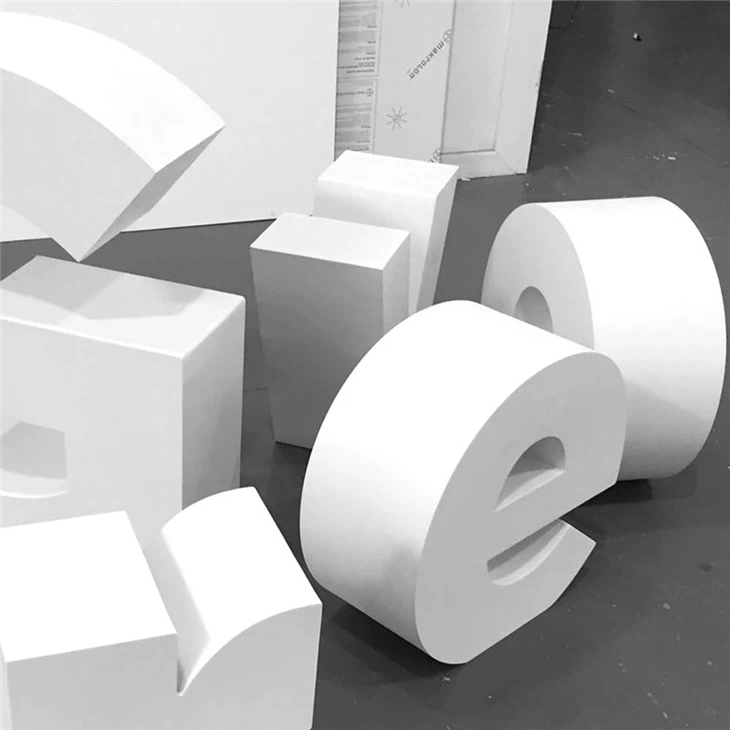 Bogstaver af PVC-skumplade